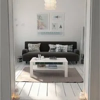 Vicco Couchtisch, Weiß, 100 x 60 cm (1-St), Kippbar