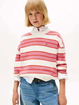 STRIPE CHENILLE SWEATER mystic pink stripes - Gr. - 10