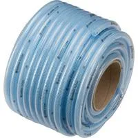 Transparent-Schlauch mit Gewebe 9 x 3mm transparent, 40 Meter