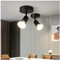 ZMH Deckenleuchte 1-Flammig Klein Deckenlamp Modern 330°Drehbar für Schlafzimmer, Augenschutz, ohne Leuchtmittel, klein Lampen Metallschrim MAX.40W