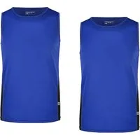 James & Nicholson Lauftop Doppelpack Herren Lauftop Topcool Tanktop mit Rundhalsausschnitt JN305 (Doppelpack, 2er-Pack) Atmungsaktiv, feuchtigkeitsregulierend und schnell trocknend