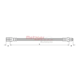 Metzger Bremsschlauch vorne Daily 2,5