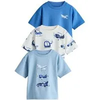 Next Langarmshirt 3er-Pack T-Shirts mit Grafik-Print (3-tlg)