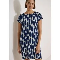CECIL Druckkleid Sommerkleid mit Capsleeves und grafischem Muster