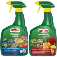 Substral Pflanzen-Pilzfrei Substral Pilzspray Saprol N 0,8L+ Substral Rosenspray Careo Eco 1L
