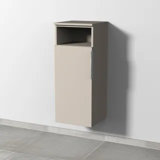 Sanipa 3way Mittelschrank mit 1 Tür und 1 offenem Fach, Kaschmir-Matt, UP1321U UP1321U
