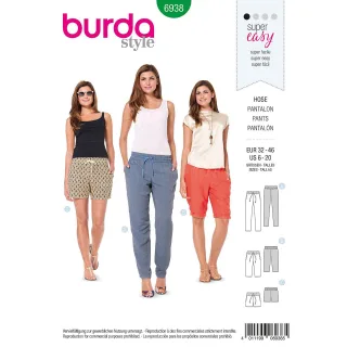 burda Schnitt 6938 "Hose mit Gummizug"