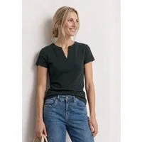 STREET ONE Kurzarmshirt Sommershirt mit Satindetails