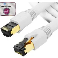 HB-DIGITAL Patchkabel CAT 8 LAN Kabel Netzwerkkabel CAT 8.1 RJ45 S/FTP LSZH Netzwerkkabel, (300 cm), Doppelte Abschirmung