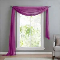 Gardinenbox Freihanddeko (1 St), ohne, transparent, Voile, Uni Volant Transparent Polyester 600cm 140cm