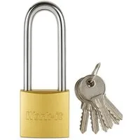 Toko Vorhängeschloss 1 Vorhängeschloss + 6 Schlüssel hoher Bügel gehärtetem Metall, (Packung, 1-tlg), 6 Schlüsseln je Schloss bietet Flexibilität