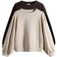 The Set Sweater The Set 2 x Relaxed Fit Sweatshirts, Puffärmel (2-tlg)