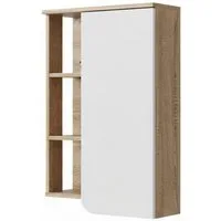 Vicco Hängeschrank Karen, Sonoma/Weiß, 50 x 75 cm mit Tür und offenen Fächern (1-St)