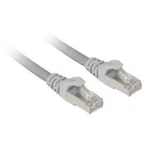 Patchkabel SFTP, RJ-45, mit Cat.7a Rohkabel grau, 50cm