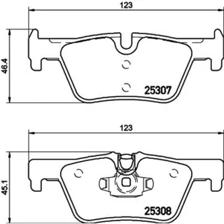 Hella Bremsbel?ge hinten BMW 1er 2er 3er 4er 8DB355019-971