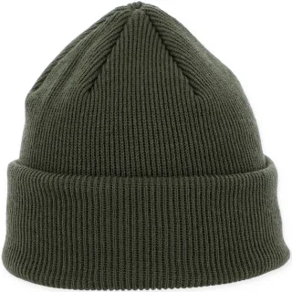 Halsüberkopf Accessoires - Umschlagmütze feine Rippe khaki - Gr. - OS