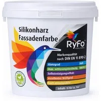 RyFo Colors Fassadenfarbe RyFo Colors Silikonharz Fassadenfarbe, Wasserabweisend, diffusionsfähig, schützt vor Schmutz, UV-beständig
