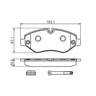 Bosch Bremsbel?ge vorne Mercedes VW 0986494728