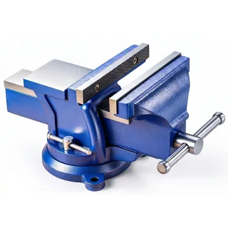 6 Inch Heavy Duty Bench Vise With Anvil And Swivel Base 160mm Jaw Opening Industrial Workholding Clamp For Woodworking A
