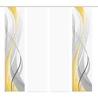 HOME WOHNIDEEN Schiebegardine CARLISLE 4ER SET (4 St), Paneelwagen, halbtransparent, Microfaser, HxB: 245x60