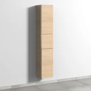 Sanipa 3way Hochschrank mit 2 Türen und 1 Auszug, Eiche-Nordic BR10148