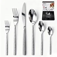 HOMELUX Besteck-Set Besteck set elegante Optik, ergonomische Haptik, Wellenschliff-Messer (72-tlg), 12 Personen, Edelstahl, Spiegelpoliert,spülmaschinengeeignet,hochwertiger Besteckkasten