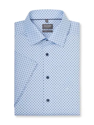 OLYMP - Luxor comfort fit: Kurzarmhemd blau - Gr. - 44