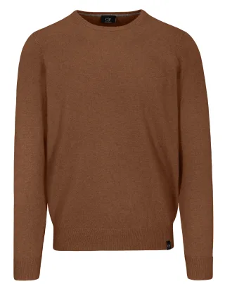 COMMANDER Finest Clothing - Rdh.-Pullover 1/1 Arm, uni nougat mel. - Gr. - S
