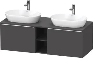 Duravit D-Neo Konsolenwaschtischunterbau wandhängend Graphit Matt 1400x550x459 mm - DE4950B10490000 DE4950B10490000