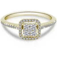 Adam & Eve Diamantring mit 53 Brillianten - 585/- Gold "AE33" Goldring oder Weißgoldring (Verlobungsring, Solitärring), inklusive Echtheitszertifikat - Gravur möglich