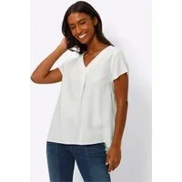 heine Klassische Bluse Bluse Kurzarm
