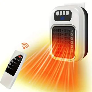LED Portable Heater Mini Electric Heater Plug in Wall Room Heater Home Appliance Heating Stove Radiator Remote Warmer Ma