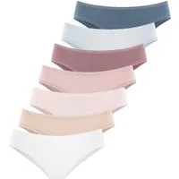 Vivance Jazz-Pants Slips (7er-Pack) aus weicher Baumwollqualität mit feiner Spitzeneinfassung