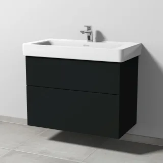 Sanipa 3way Waschtischunterbau zu Laufen Pro S Waschtisch mit 2 Auszügen, Vulkan-Matt SP7691V