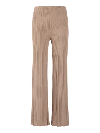 Marc Cain Collections - Hose WELKOM Wide Fit Knitted in Germany warm taupe new - Gr. - 40