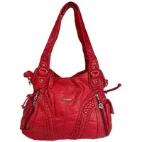 Taschen4life Schultertasche Damen Handtasche 1555-3, Schultertasche mit extra Trageriemen, Alltagstasche