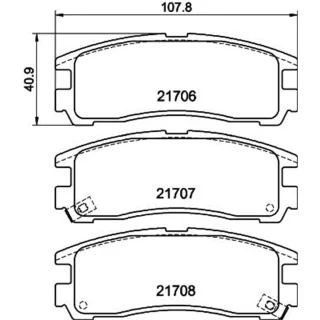 Hella Bremsbel?ge hinten Chrysler Hyundai Mitsubishi