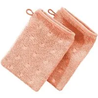 Möve Waschhandschuh Waschhandschuh "Quadretti" 2er-Pack, Frottier, Walk-Frottier Uni