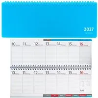Herlitz Schreibtischkalender 2027 transluzent blau