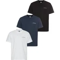 Quiksilver T-Shirt OMNI QS SHORT SLEEVE TEE PACK3 YM (Spar-Set, 3-tlg) mit Logo, 3er-Set, Kurzarm, aus Baumwolle, auch in großen Größen