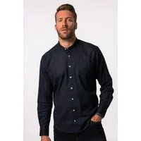 JP1880 Businesshemd Hemd Langarm Leinenmix Stehkragen Modern Fit