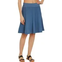 Caspar Faltenrock Damen Musselin Midi Rock knielang 100% Baumwolle Made in Italy - Ro037