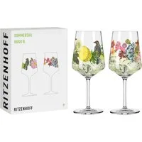 Ritzenhoff Gläser-Set Sommertau Aperitifglas 2er Set (O.Hajek) F25 #5 #6, Kristallglas, 20,3 x 10,1 x 26,6 cm