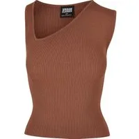 URBAN CLASSICS Tanktop Urban Classics Damen Ladies Rib Knit Asymmetric Top (1-tlg)