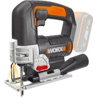 Worx Akku-Stichsäge WX543.9, mit Absaug-Adapter, 45° Gehrungsschnitte, ohne Akku & Ladegerät