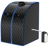 COSTWAY Sauna 3L Dampfsauna, 1000W, mit Sitz