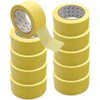 ARLI Kreppband 10x Abdeckklebeband Kreppband 48 mm x 50 m (zehner Set, 10-St., Rollen) Malerkrepp Malerband Kreppklebeband