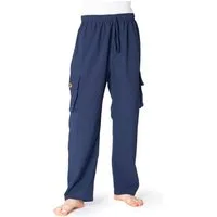 PANASIAM Cargohose Cargo-Hose K bequeme Sommerhose mit 4 Taschen aus 100% Baumwolle Unisex Freizeithose für Damen und Herren Relaxhose Cargohose