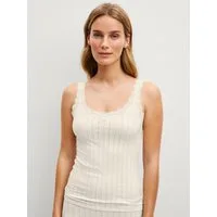 CALIDA Trägertop Etude Toujours zarte Spitze, Nadelstreifen-Design, Cotton-Mix, elastisch