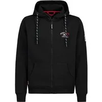 Eight2Nine Kapuzensweatjacke Herren Sweatjacke mit Brustprint und Kapuze Sweatshirtjacke, Kapuzenpullover mit großer Kapuze